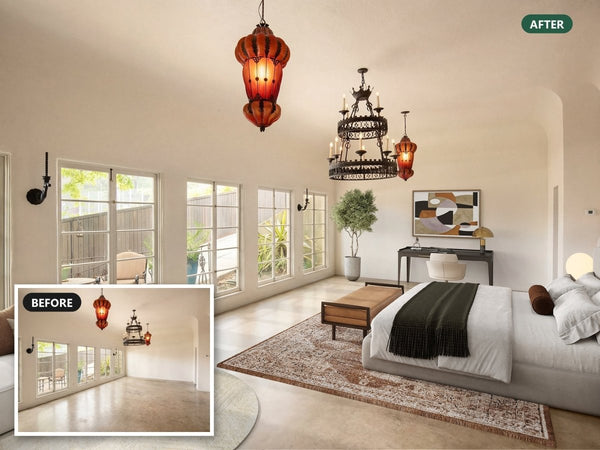 Sold: 2707 Hermosita Drive, Glendale, Virtually Staged Before and After - Bella Virtual Staging