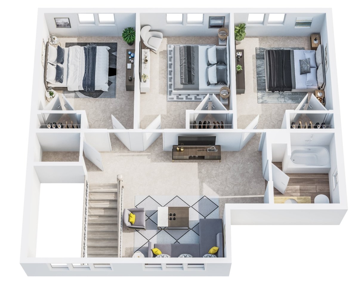 3D Floor Plan - Bella Virtual Staging