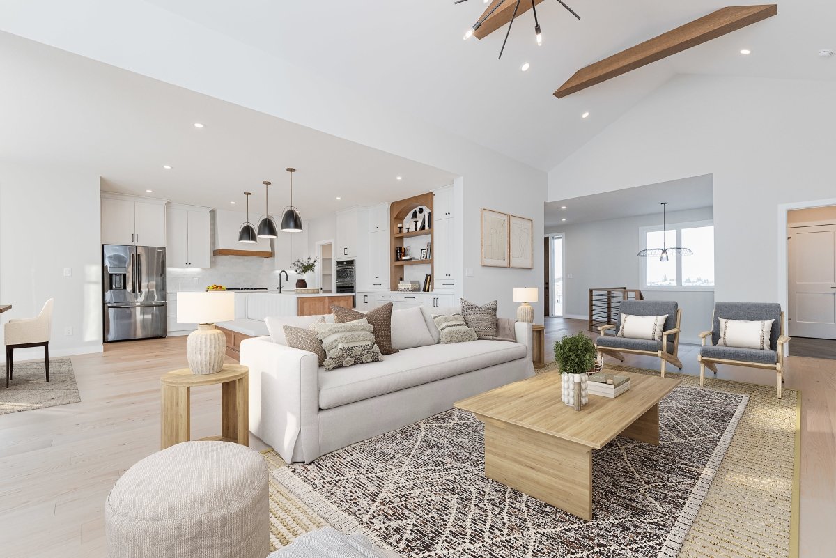 Farm House Living Room Design Using Virtual Staging - Bella Virtual Staging