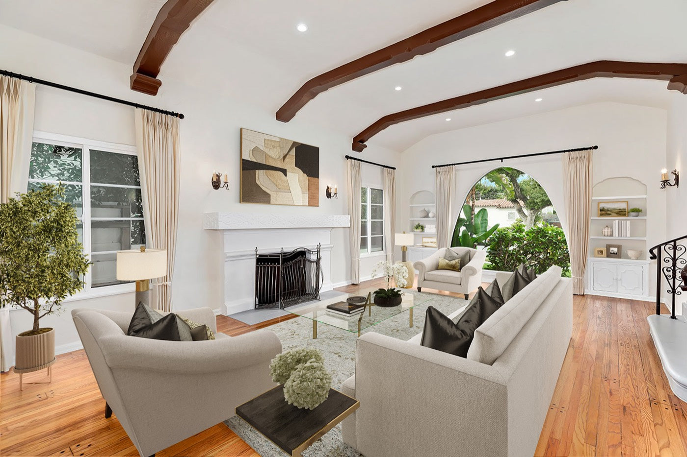 Living room professionally staged by a Bella Virtual Staging interior designer