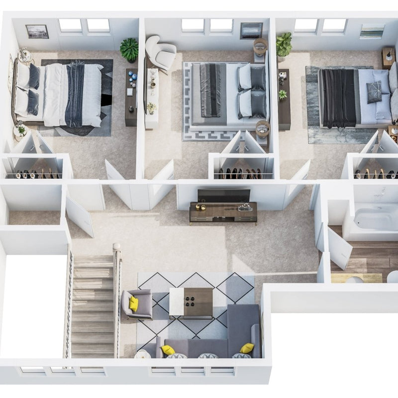 3D Floor Plan - Bella Virtual Staging
