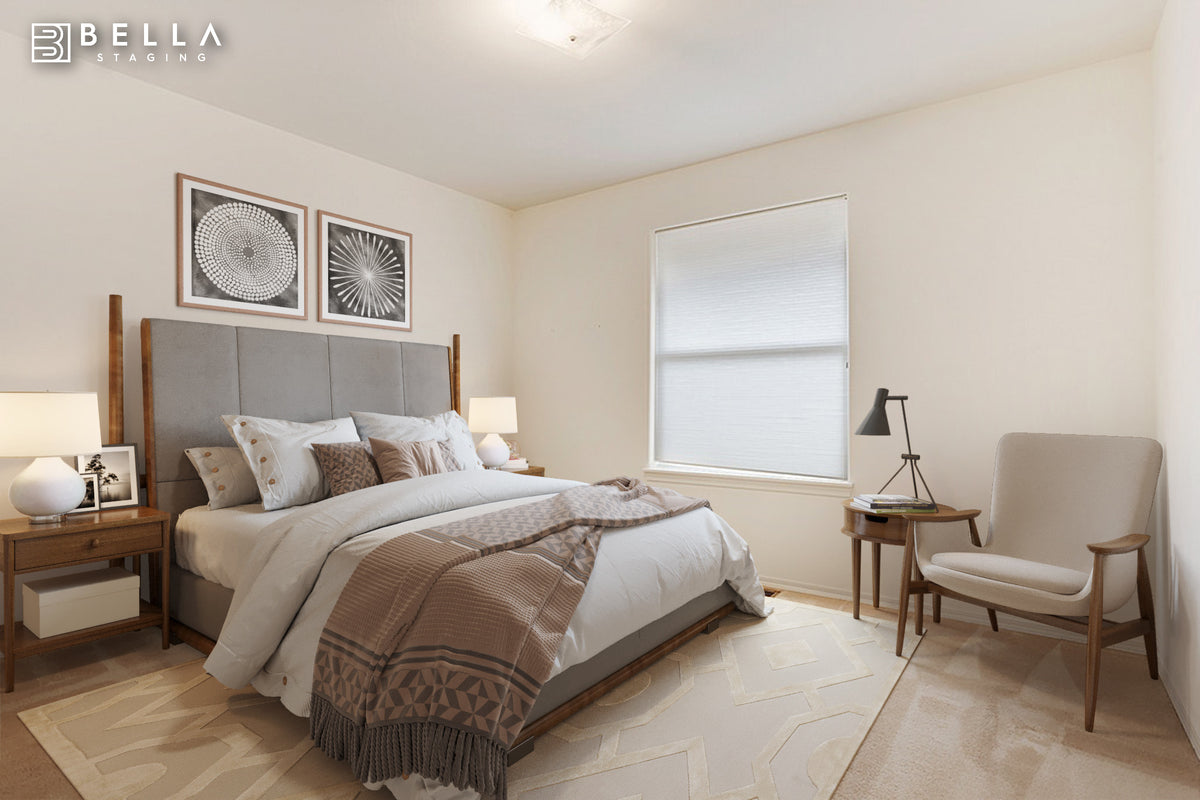 Bedroom, after — Virtual staging