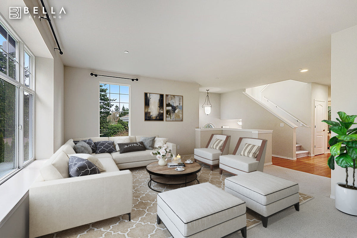 Living room, after — Virtual staging