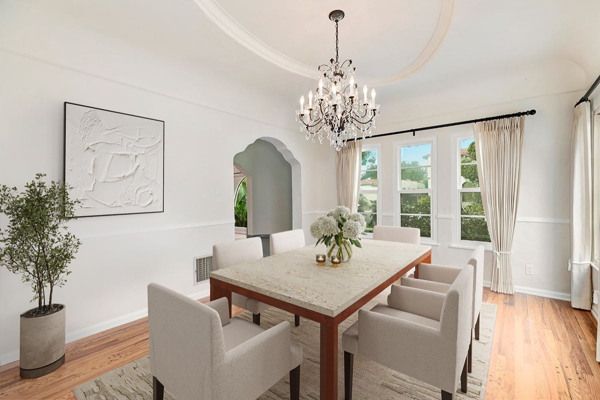 500 Leslie Ln · dining room, after — Virtual staging