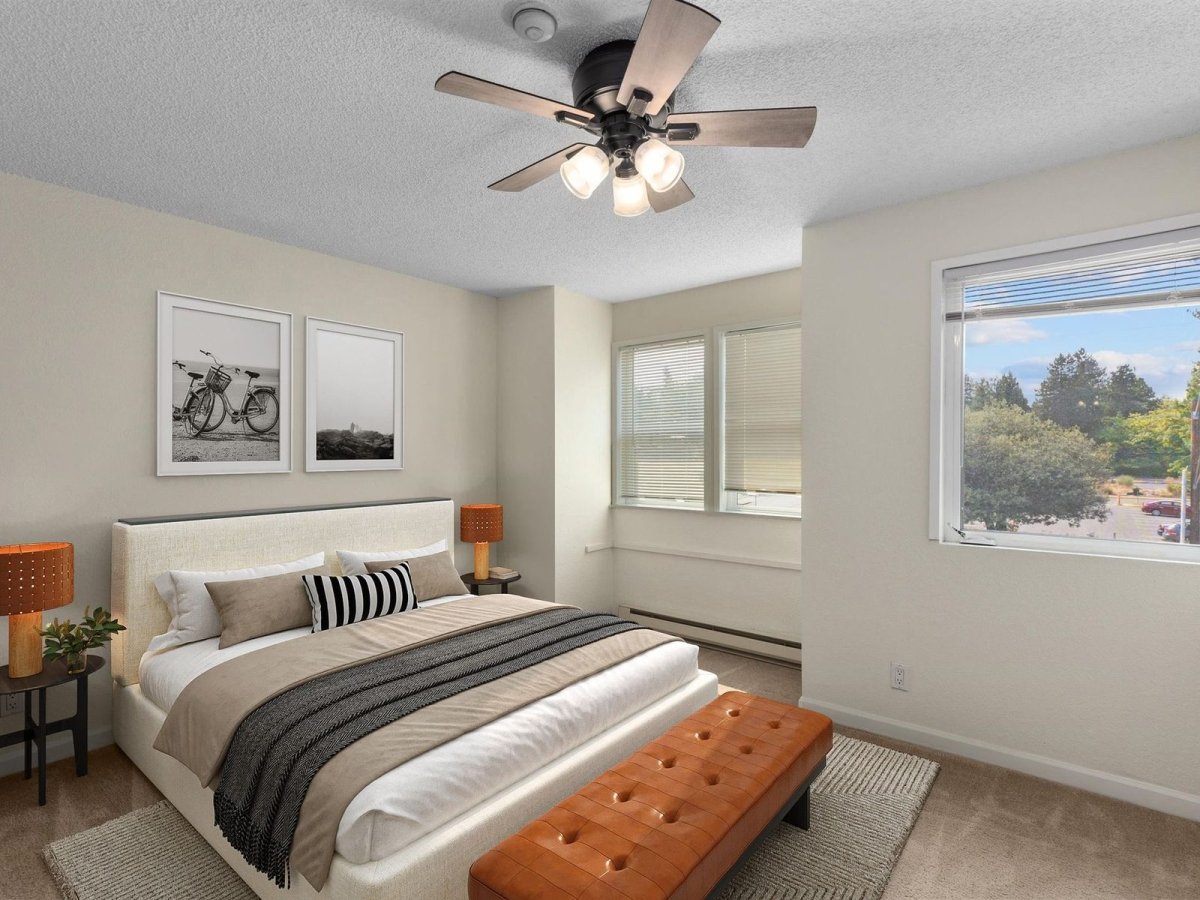 Guest bedroom, after staging