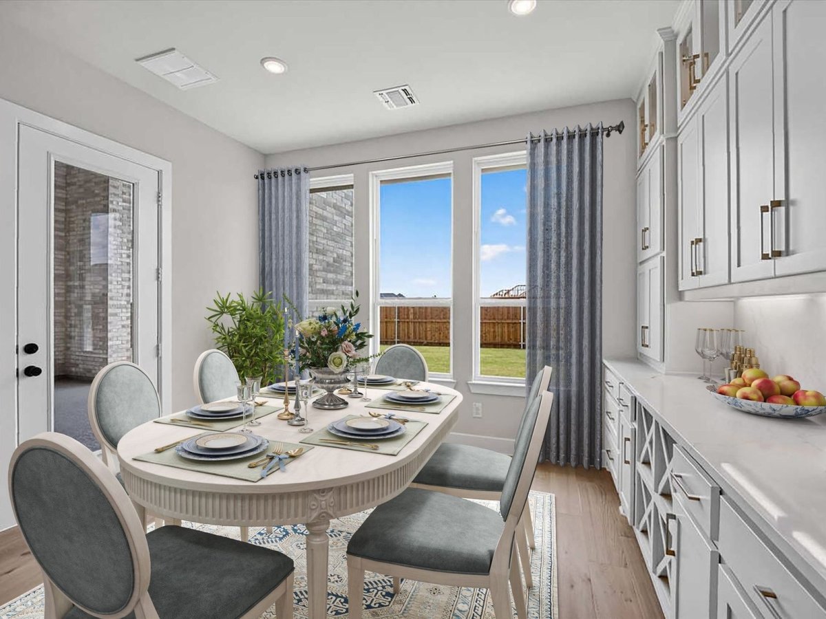 Dining room, after staging