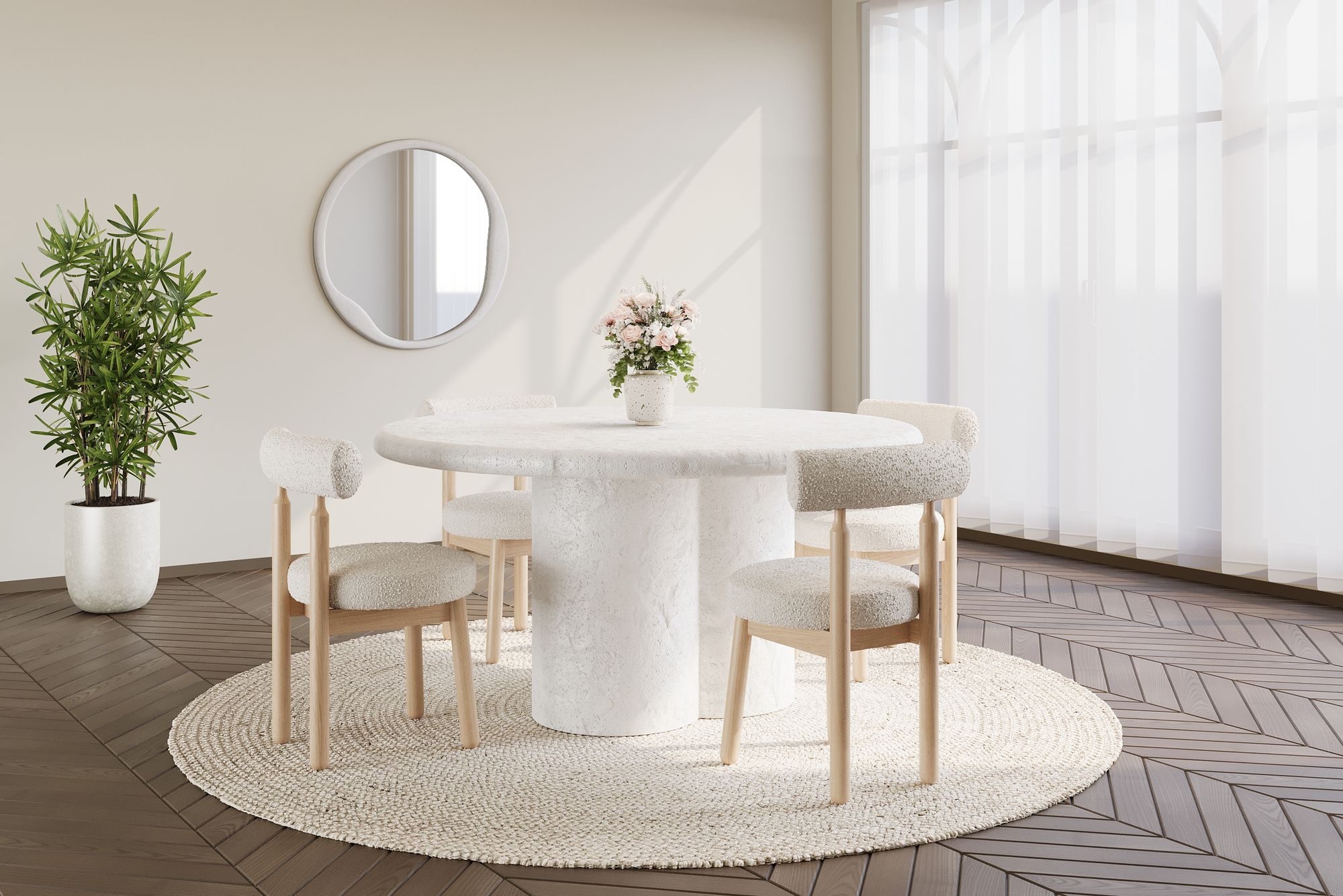 Scandinavian dining room, after — 3D model and render by Bella's 3D artists
