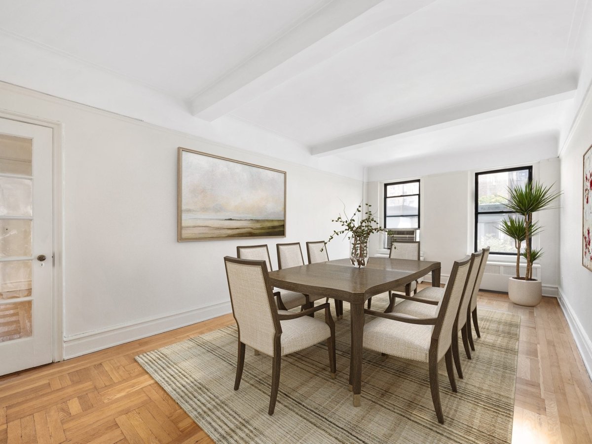 Upper East Side prewar dining room, after — Virtual staging