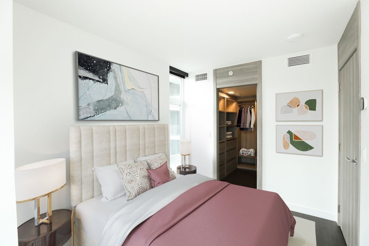 Second bedroom, staged